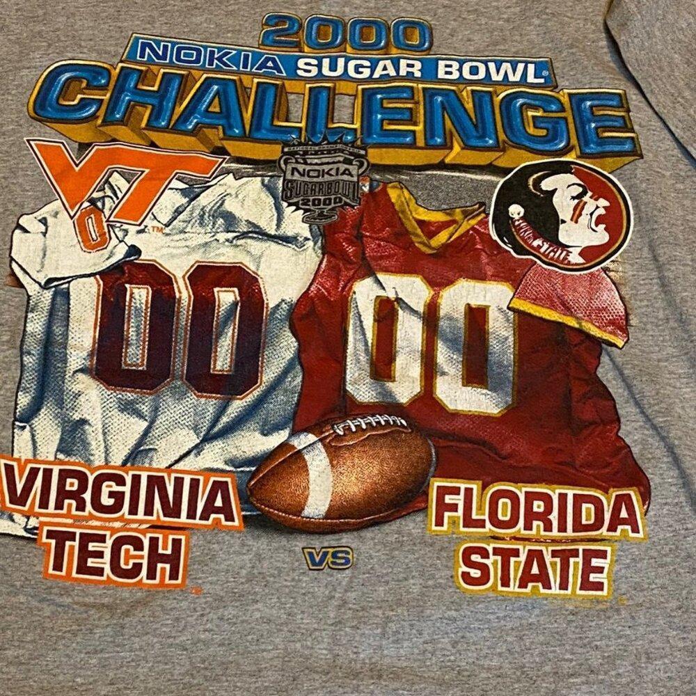 Nokia Sugar Bowl 2000 Challenge Virginia Tech Florida State Shirt